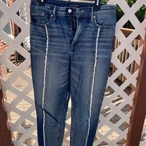 Lucky Brand Blue Skinny Jeans with Vertical Stripe